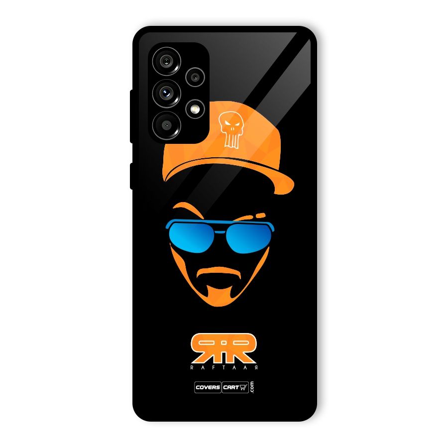 Special Raftaar Edition Orange Glass Back Case for Galaxy A73 5G