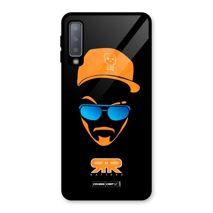 Special Raftaar Edition Orange Glass Back Case for Galaxy A7 (2018)
