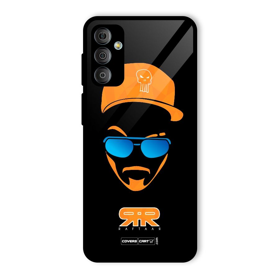 Special Raftaar Edition Orange Glass Back Case for Galaxy F23