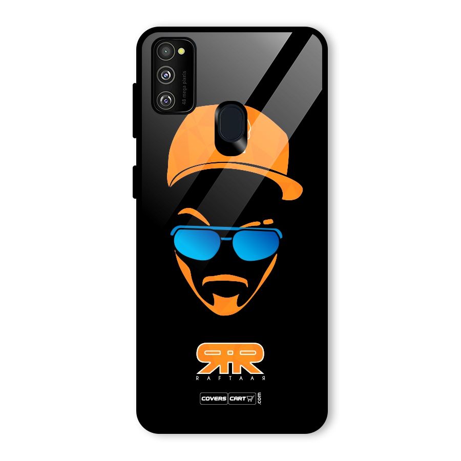 Special Raftaar Edition Orange Glass Back Case for Galaxy M30s