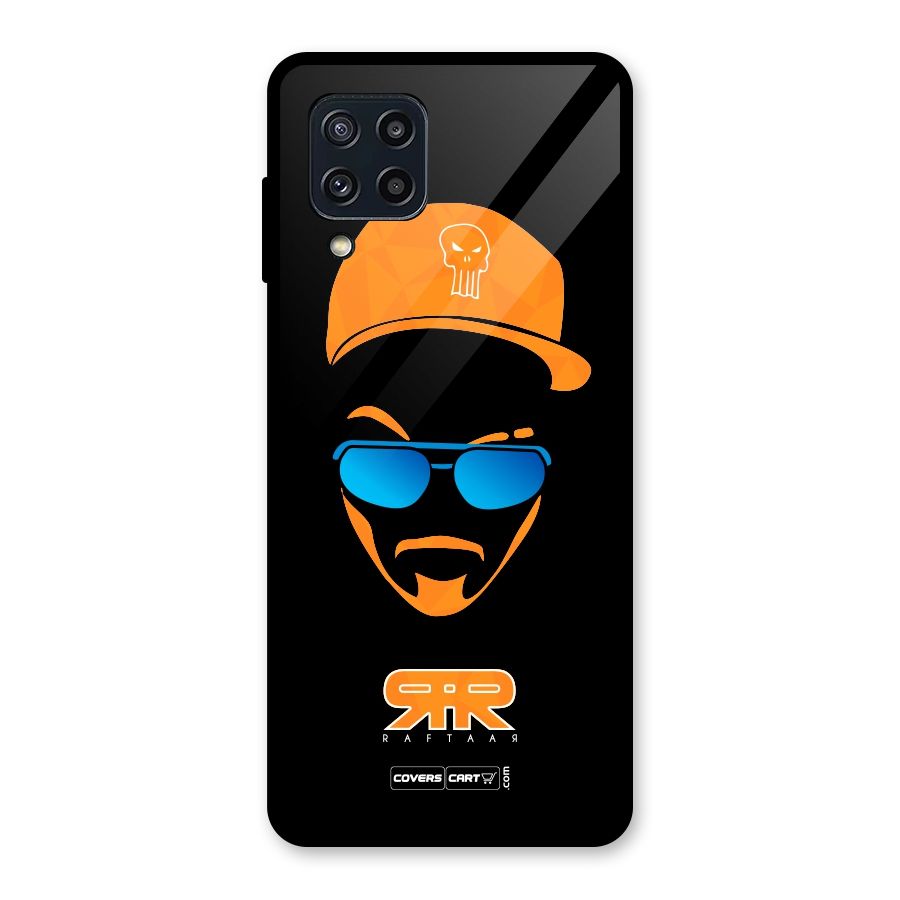 Special Raftaar Edition Orange Glass Back Case for Galaxy M32