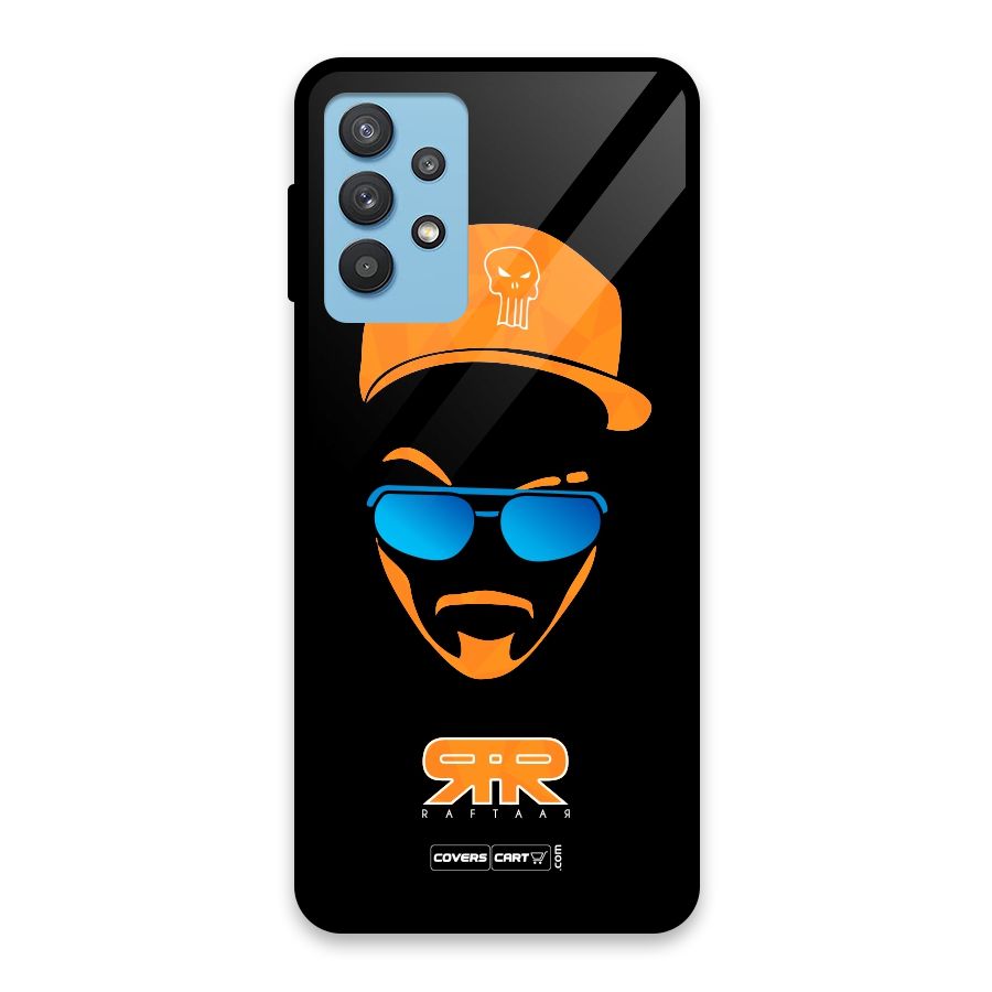Special Raftaar Edition Orange Glass Back Case for Galaxy M32 5G