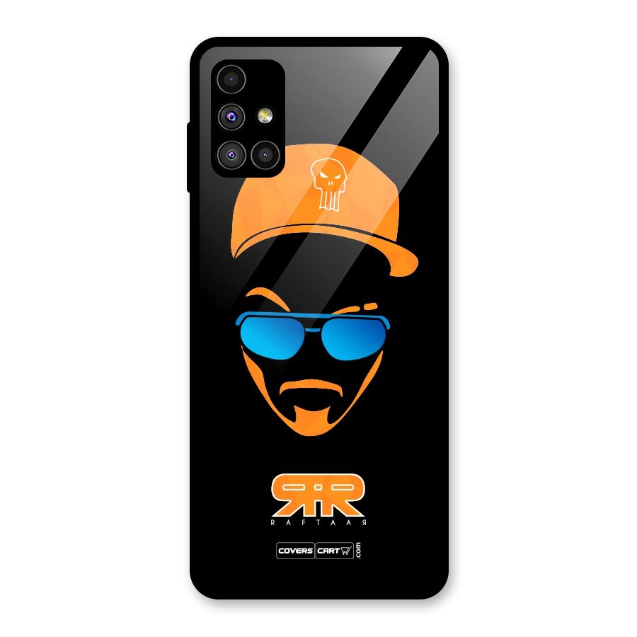 Special Raftaar Edition Orange Glass Back Case for Galaxy M51