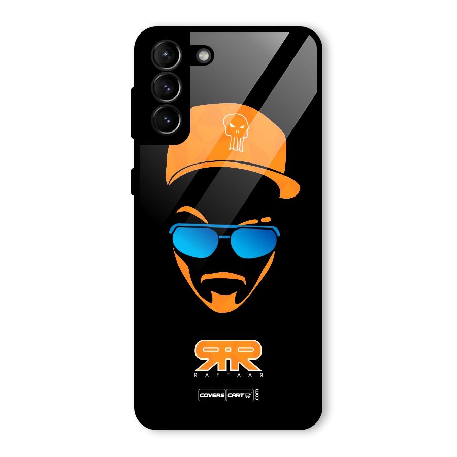 Special Raftaar Edition Orange Glass Back Case for Galaxy S21 Plus