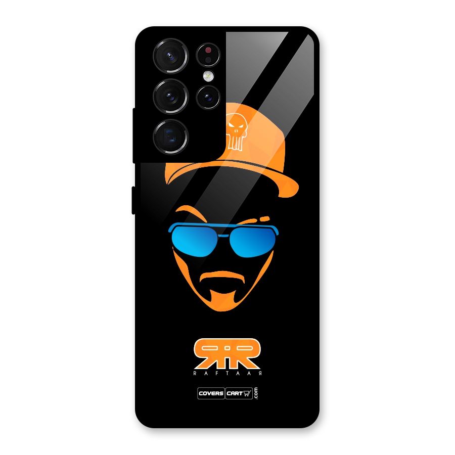 Special Raftaar Edition Orange Glass Back Case for Galaxy S21 Ultra 5G