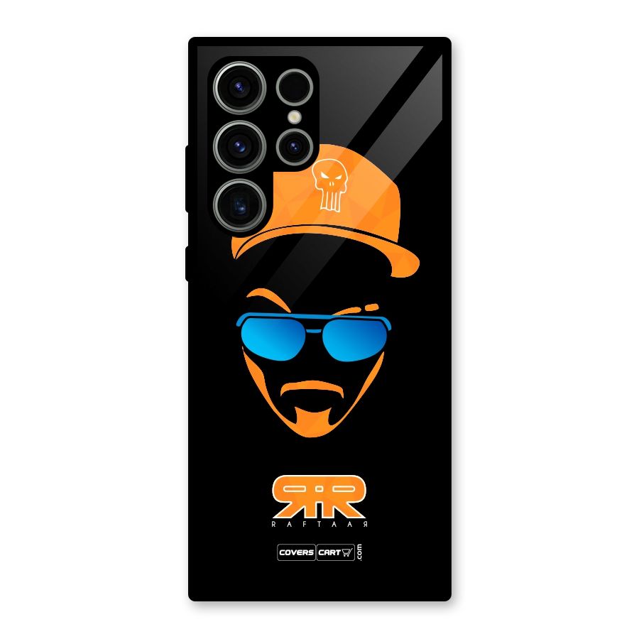 Special Raftaar Edition Orange Glass Back Case for Galaxy S23 Ultra