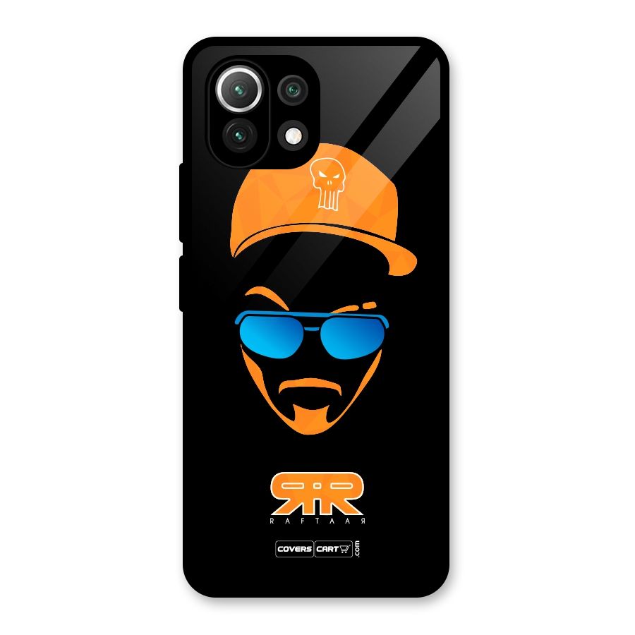 Special Raftaar Edition Orange Glass Back Case for Mi 11 Lite NE 5G