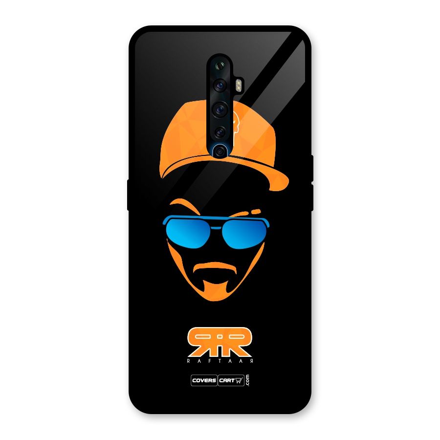 Special Raftaar Edition Orange Glass Back Case for Oppo Reno2 F