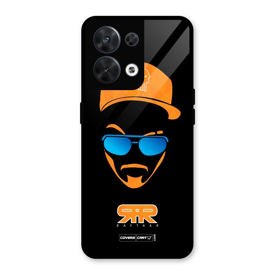 Special Raftaar Edition Orange Glass Back Case for Oppo Reno8 5G