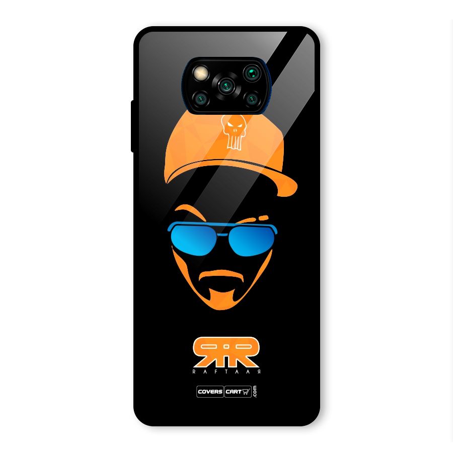 Special Raftaar Edition Orange Glass Back Case for Poco X3 Pro
