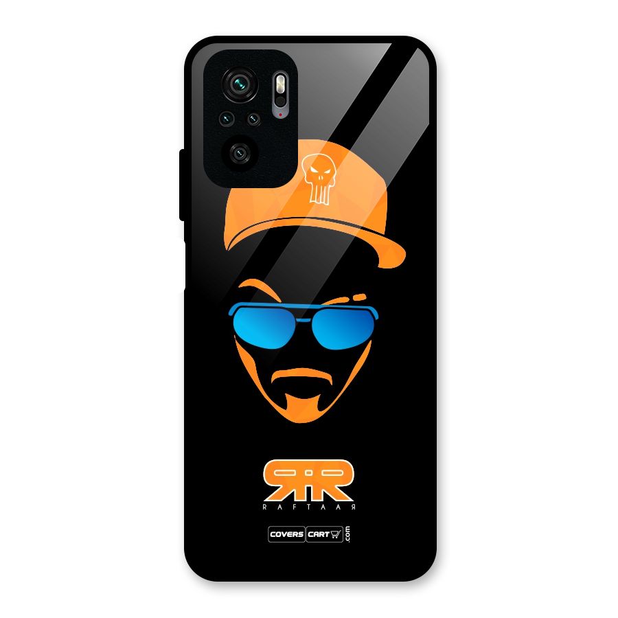 Special Raftaar Edition Orange Glass Back Case for Redmi Note 10S