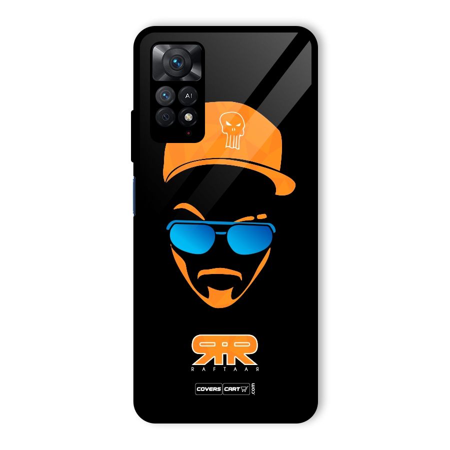 Special Raftaar Edition Orange Glass Back Case for Redmi Note 11 Pro
