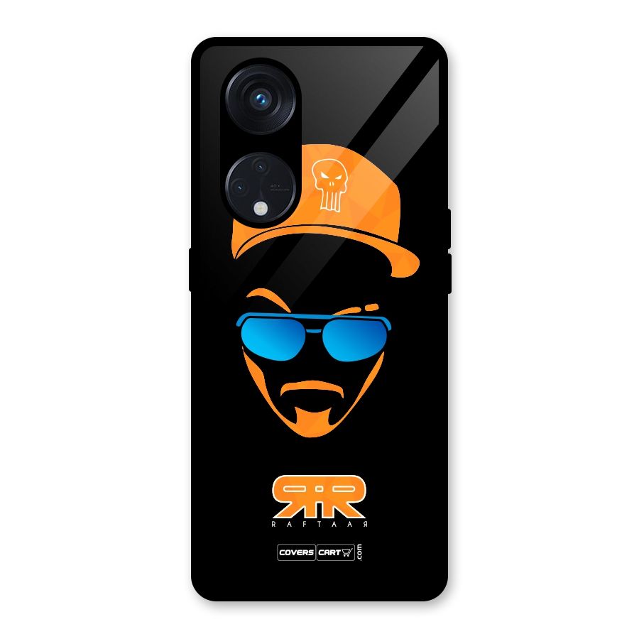 Special Raftaar Edition Orange Glass Back Case for Reno8 T 5G