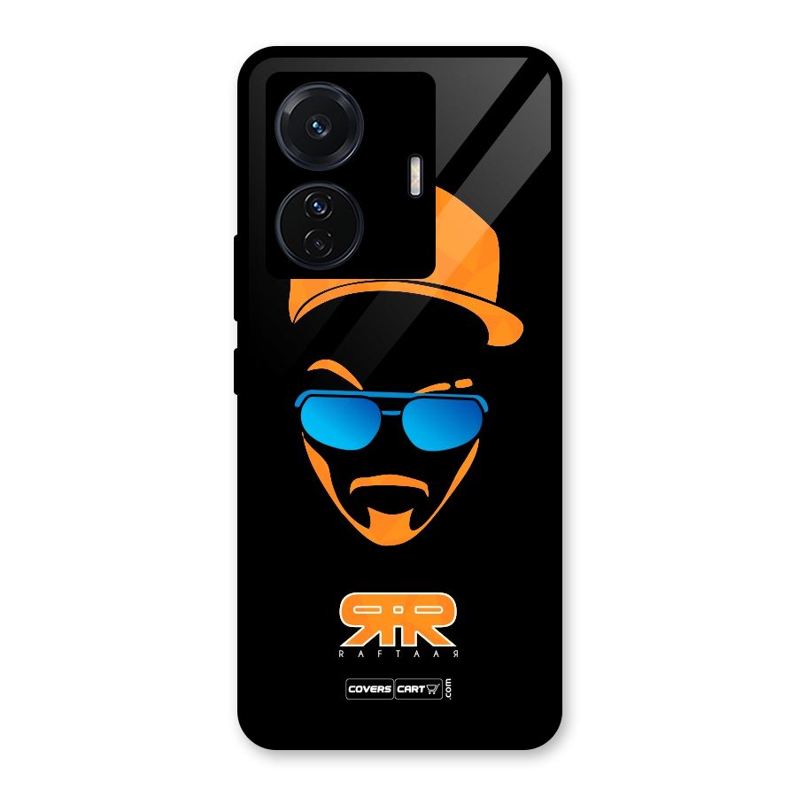 Special Raftaar Edition Orange Glass Back Case for Vivo T1 Pro