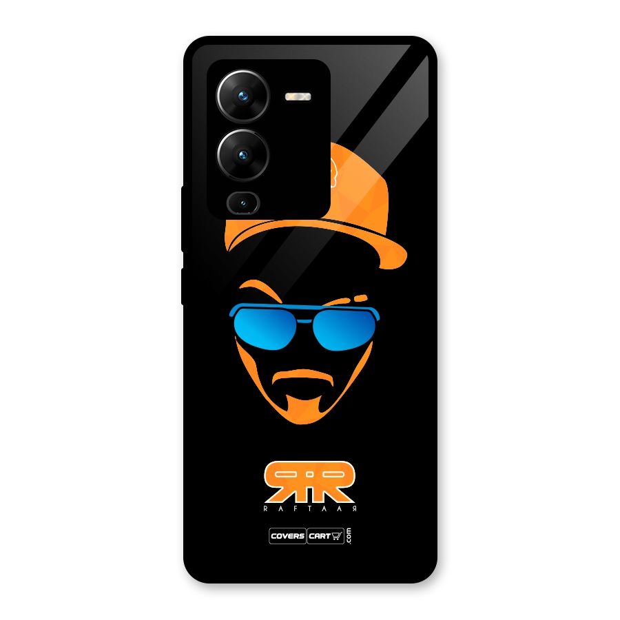 Special Raftaar Edition Orange Glass Back Case for Vivo V25 Pro