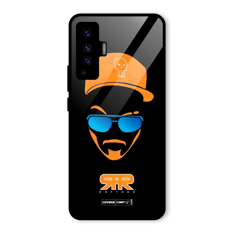 Special Raftaar Edition Orange Glass Back Case for Vivo X50