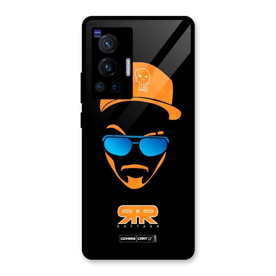 Special Raftaar Edition Orange Glass Back Case for Vivo X70 Pro
