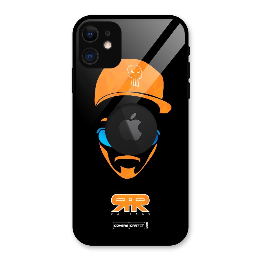 Special Raftaar Edition Orange Glass Back Case for iPhone 11 Logo Cut
