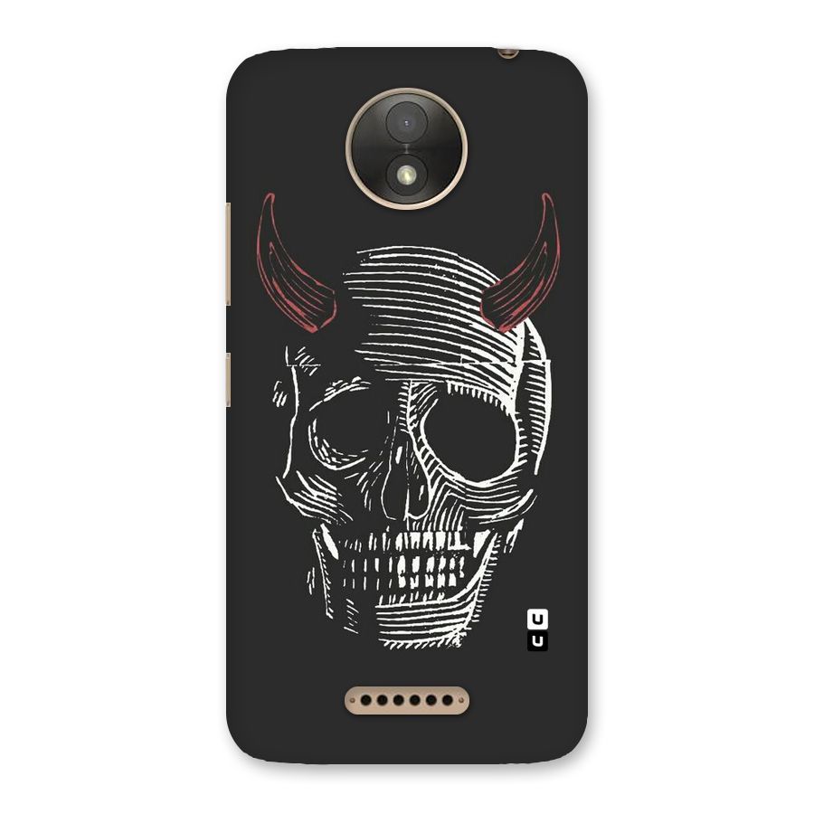 Spooky Face Back Case for Moto C Plus