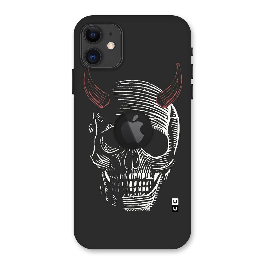 Spooky Face Back Case for iPhone 11 Logo Cut