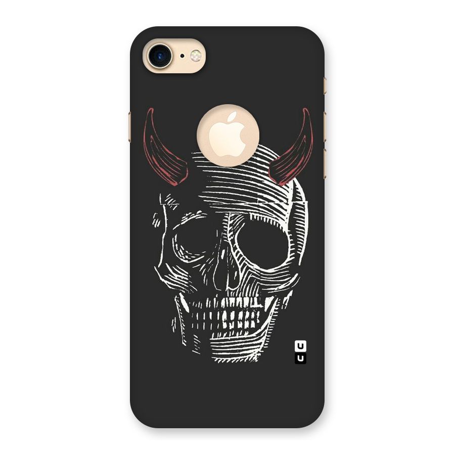 Spooky Face Back Case for iPhone 7 Logo Cut