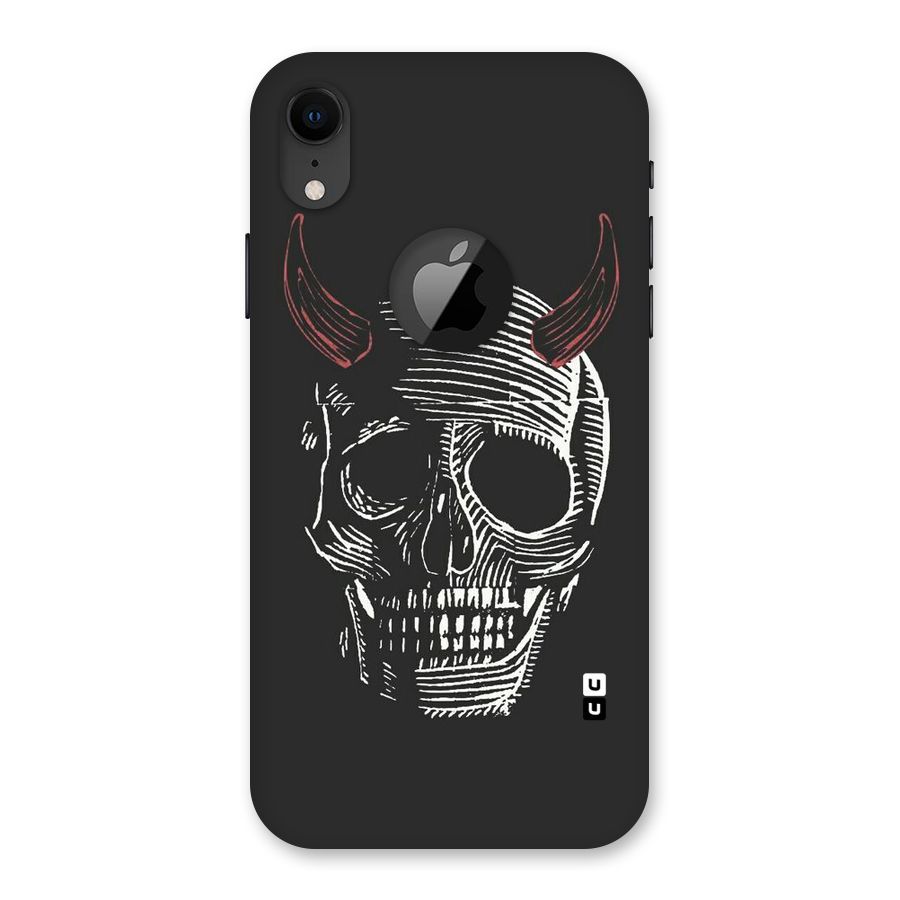 Spooky Face Back Case for iPhone XR Logo Cut