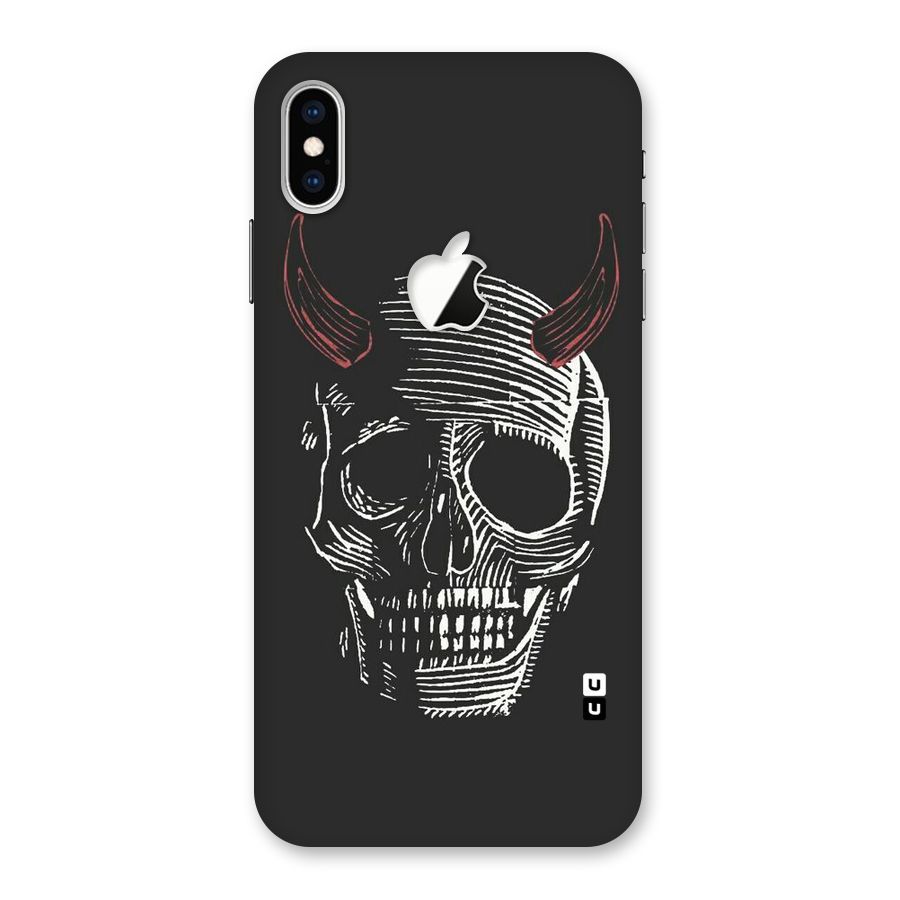 Spooky Face Back Case for iPhone XS Max Apple Cut