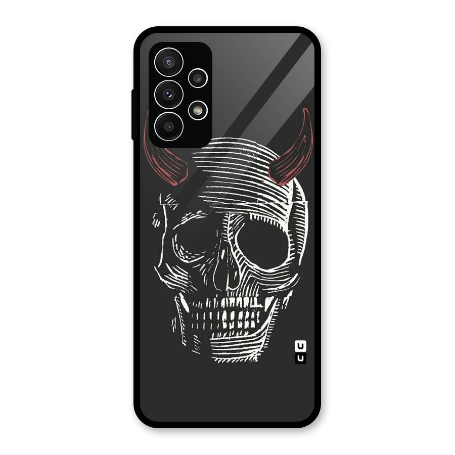 Spooky Face Glass Back Case for Galaxy A23