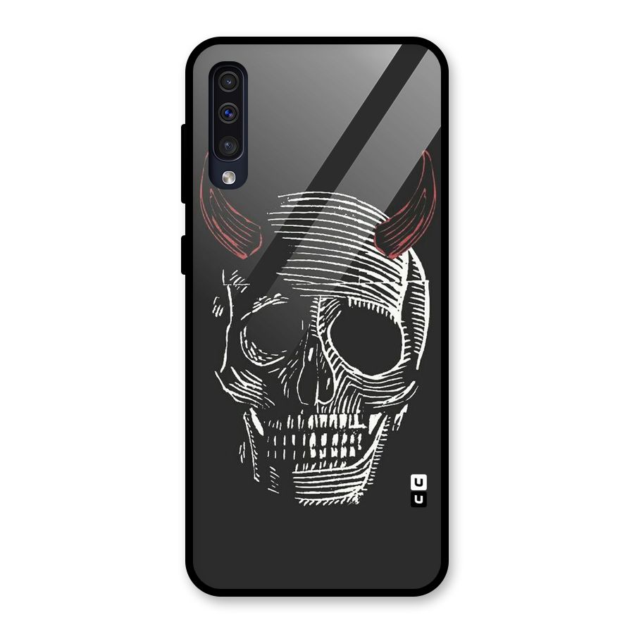 Spooky Face Glass Back Case for Galaxy A30s