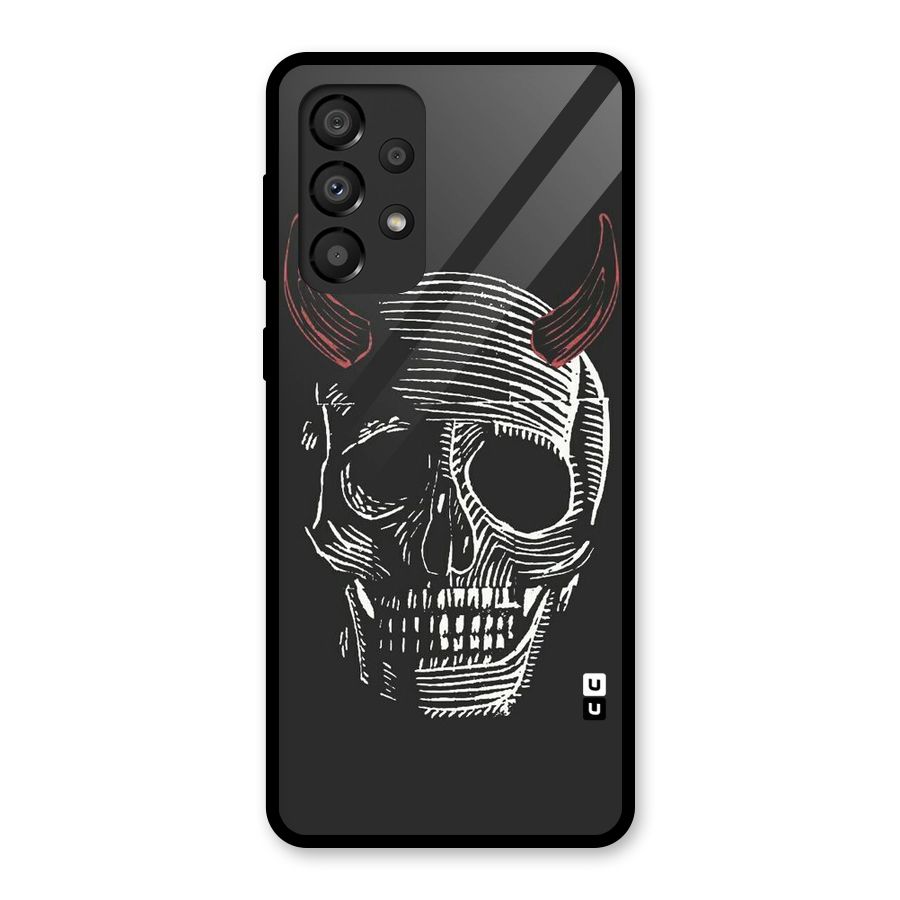 Spooky Face Glass Back Case for Galaxy A33 5G