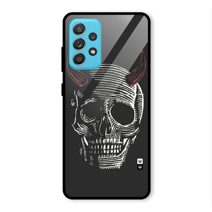 Spooky Face Glass Back Case for Galaxy A52