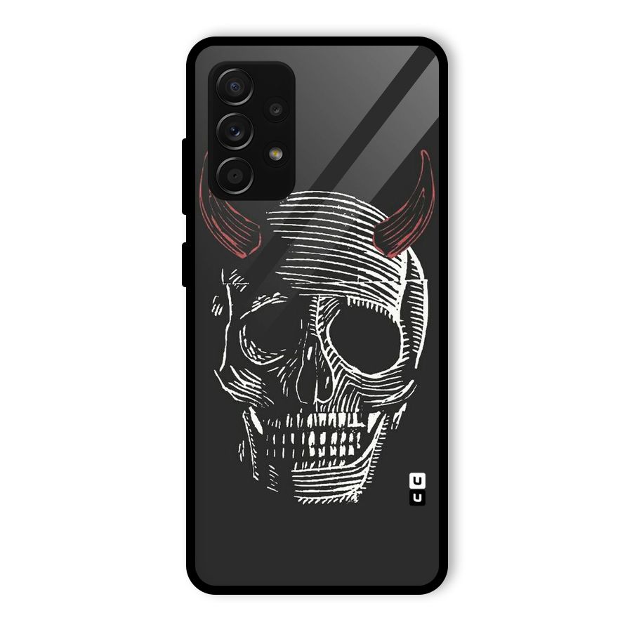 Spooky Face Glass Back Case for Galaxy A53 5G