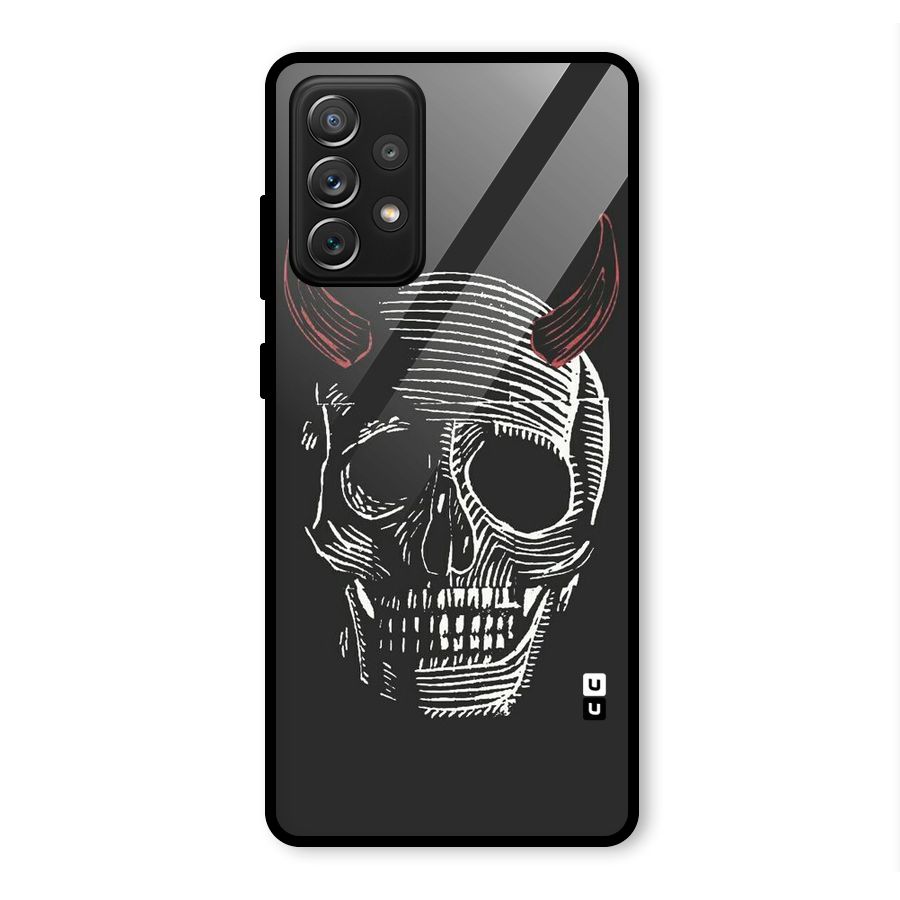 Spooky Face Glass Back Case for Galaxy A72