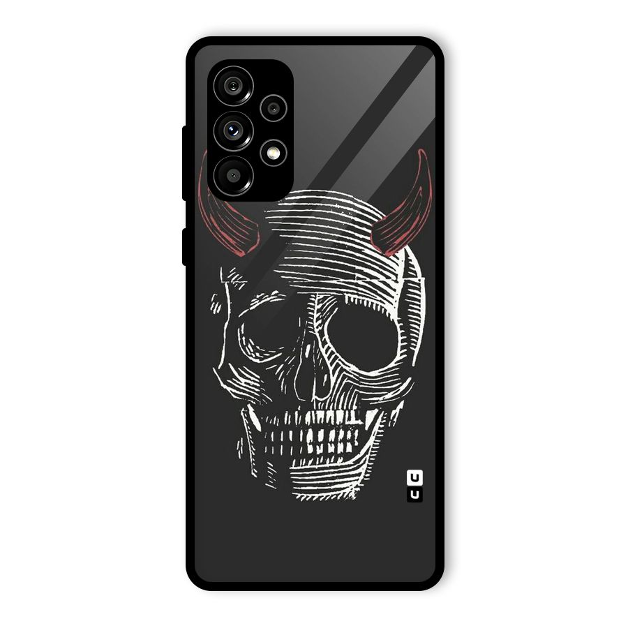 Spooky Face Glass Back Case for Galaxy A73 5G