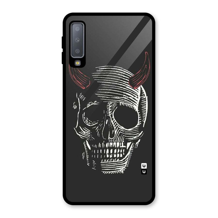 Spooky Face Glass Back Case for Galaxy A7 (2018)