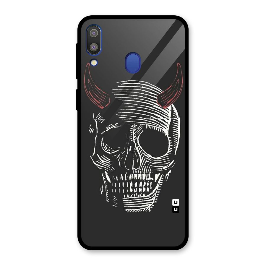 Spooky Face Glass Back Case for Galaxy M20