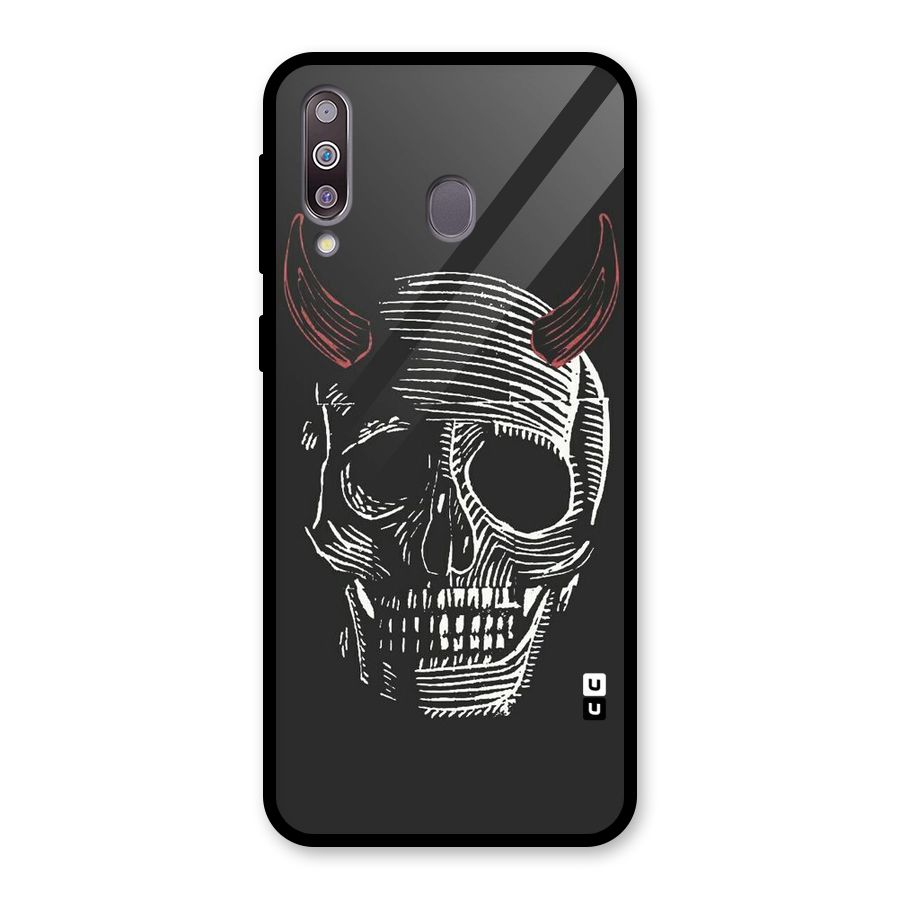 Spooky Face Glass Back Case for Galaxy M30