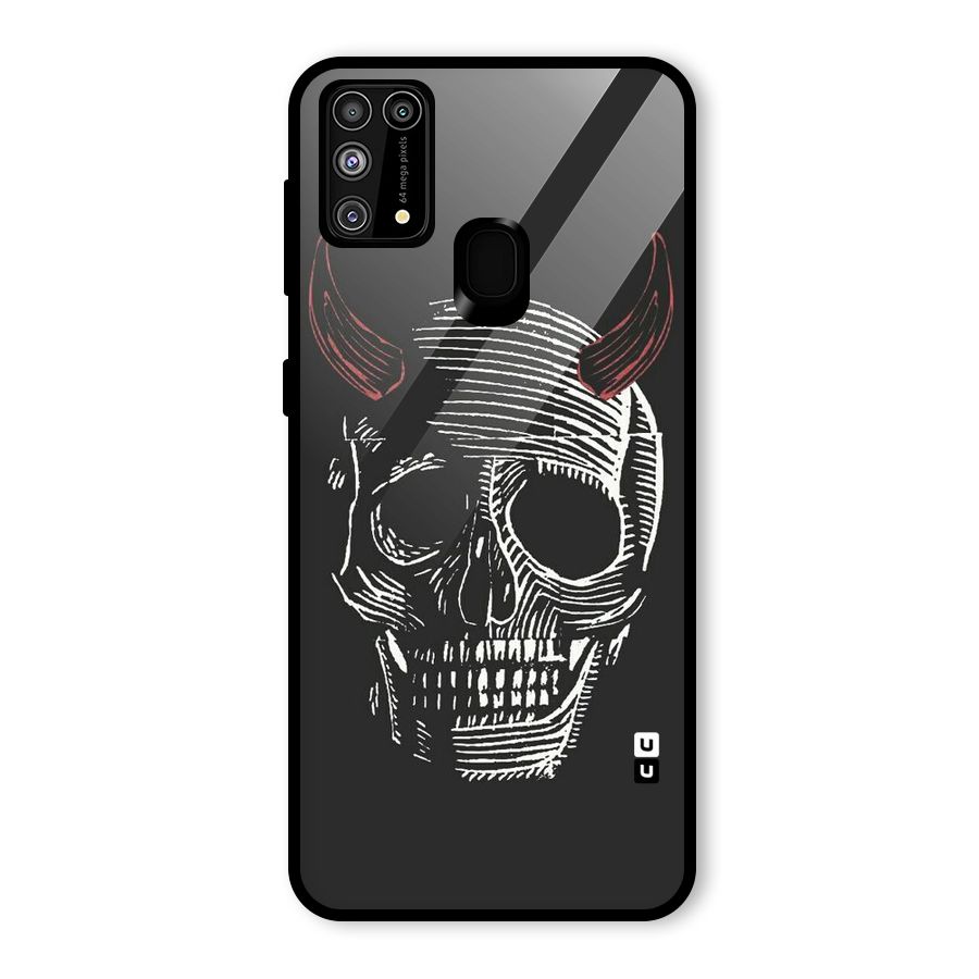 Spooky Face Glass Back Case for Galaxy M31