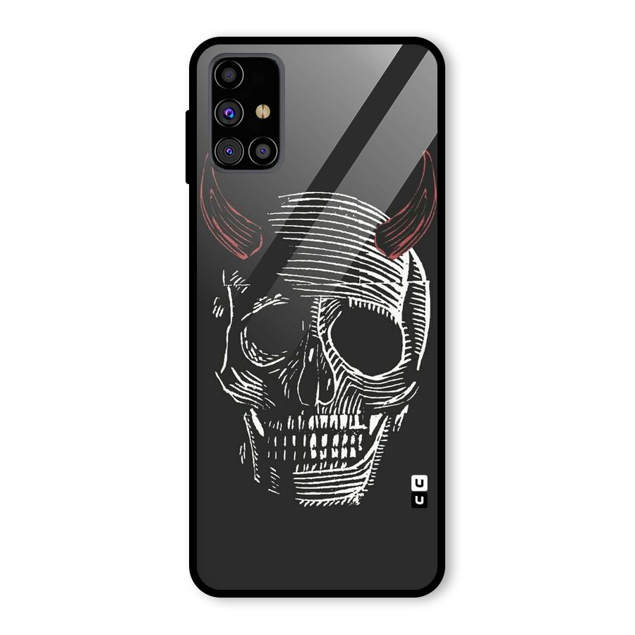 Spooky Face Glass Back Case for Galaxy M31s
