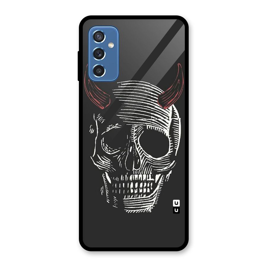 Spooky Face Glass Back Case for Galaxy M52 5G