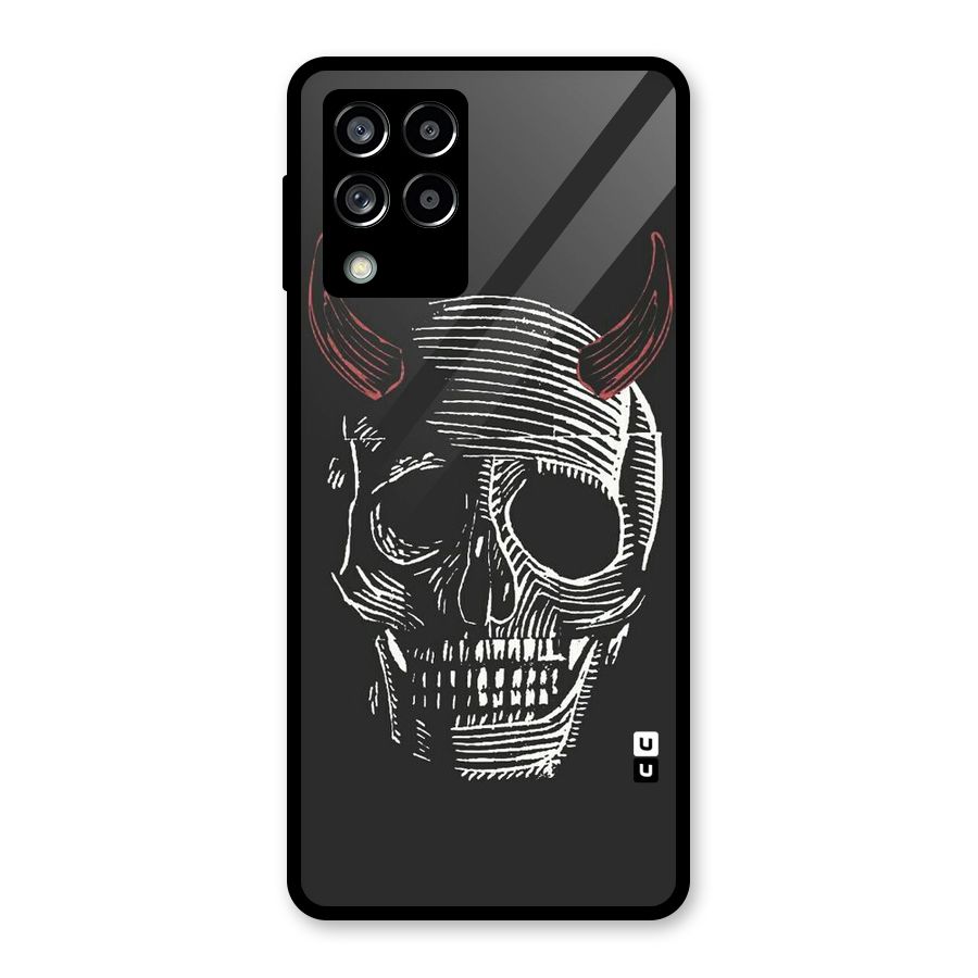 Spooky Face Glass Back Case for Galaxy M53 5G