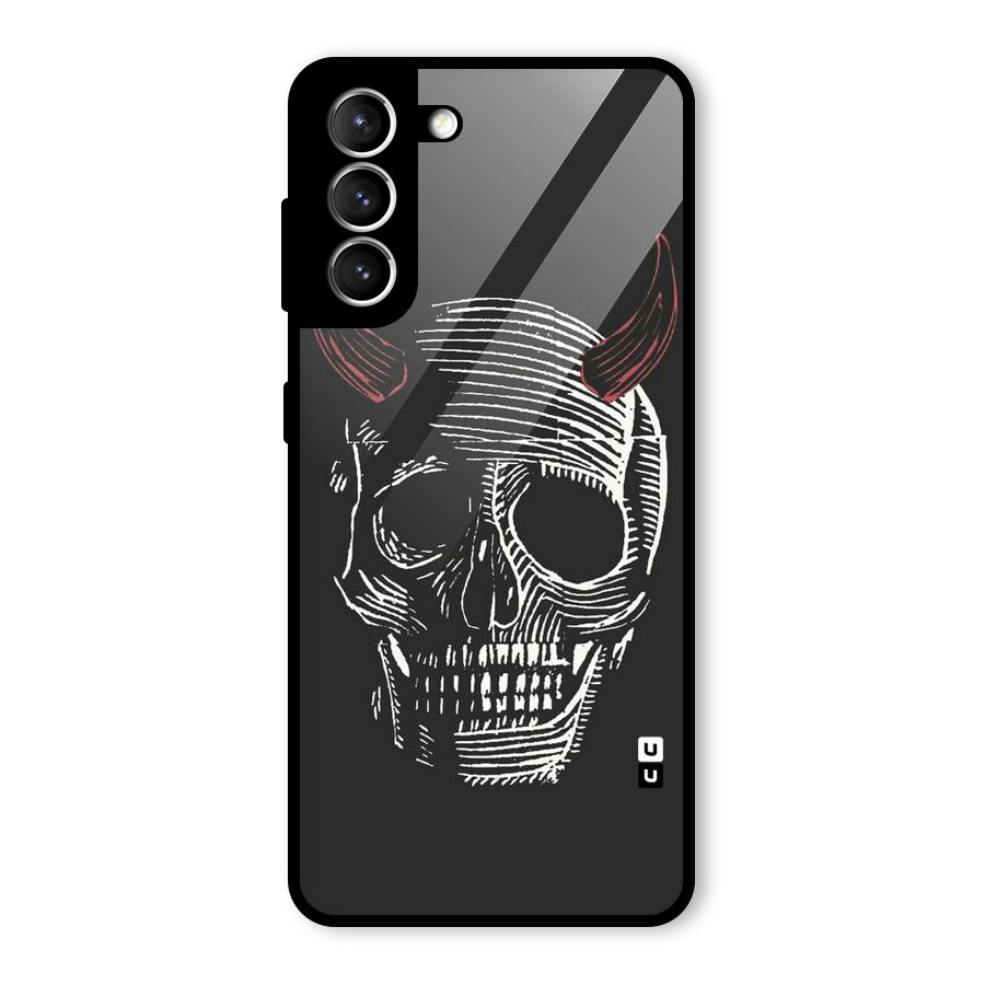 Spooky Face Glass Back Case for Galaxy S21 5G