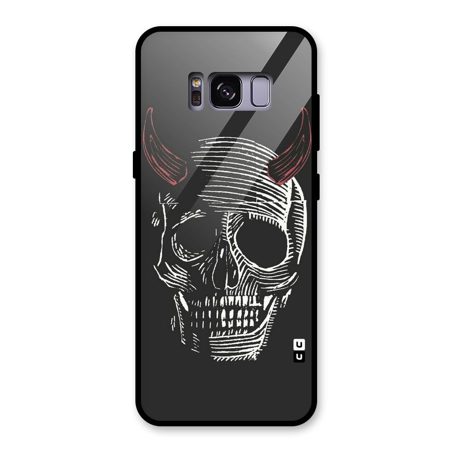 Spooky Face Glass Back Case for Galaxy S8