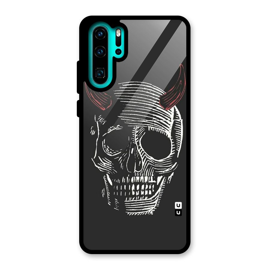 Spooky Face Glass Back Case for Huawei P30 Pro