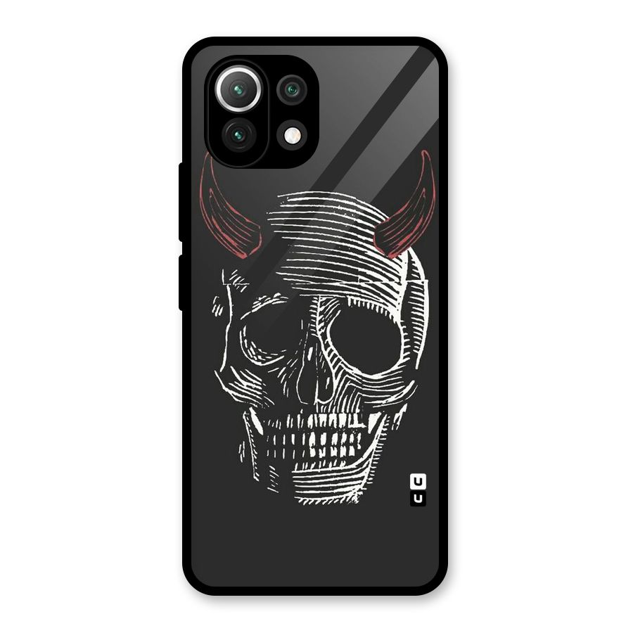 Spooky Face Glass Back Case for Mi 11 Lite NE 5G