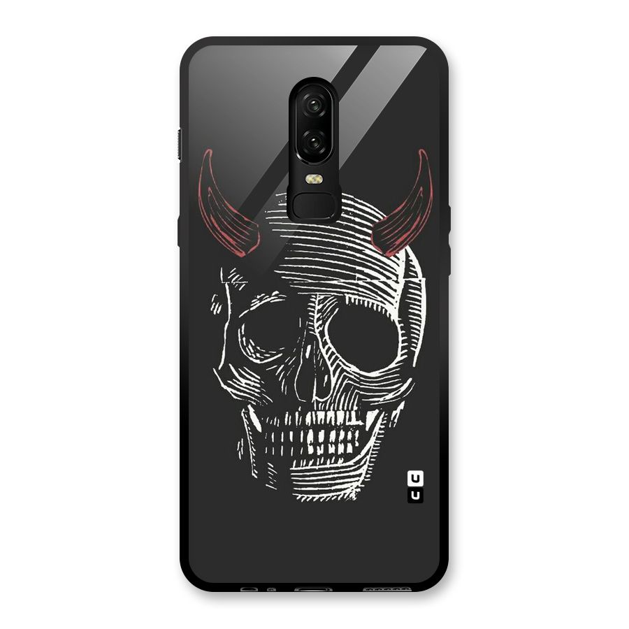 Spooky Face Glass Back Case for OnePlus 6
