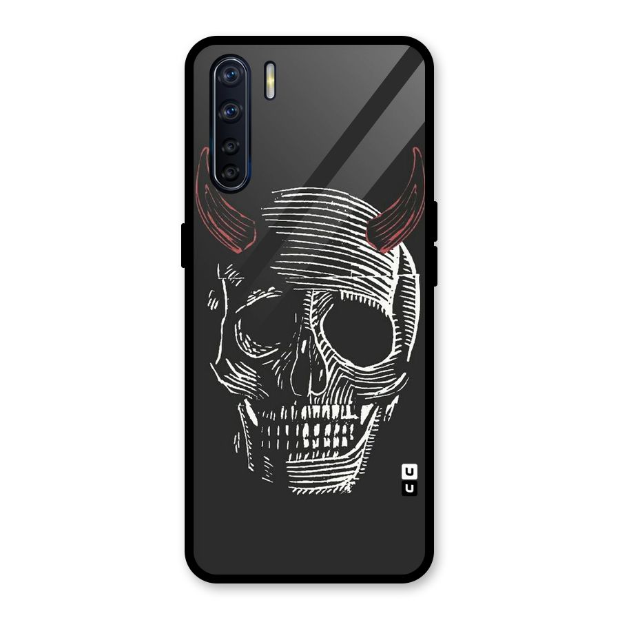 Spooky Face Glass Back Case for Oppo F15