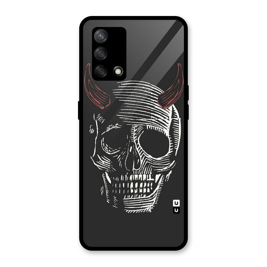 Spooky Face Glass Back Case for Oppo F19