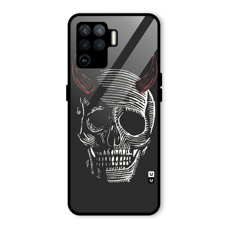 Spooky Face Glass Back Case for Oppo F19 Pro
