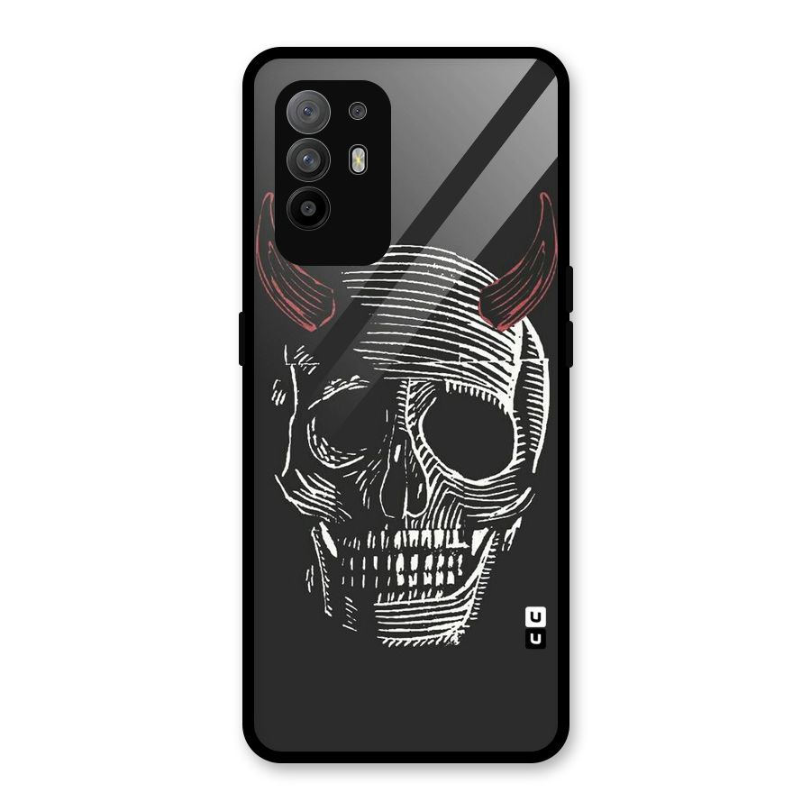 Spooky Face Glass Back Case for Oppo F19 Pro Plus 5G